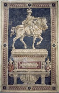 Ridmonumentet över Niccolo Marucci da Tolentino (d.1435), 1456 (fresk) av Andrea del Castagno