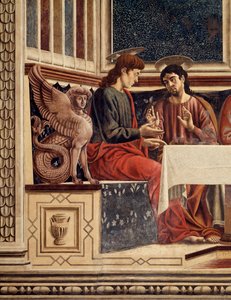 Sista måltiden, detalj av Philip och Matthew (Fresco av Andrea del Castagno