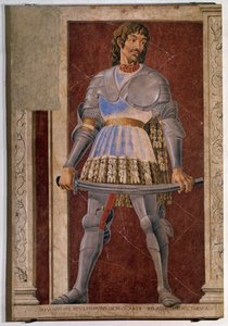 Porträtt av den florentinska condottiere Pippo Spano (Fresco