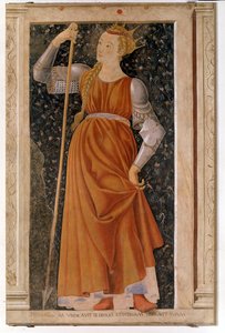 Tomyris drottningen som regerade över Massagetae (Fresco