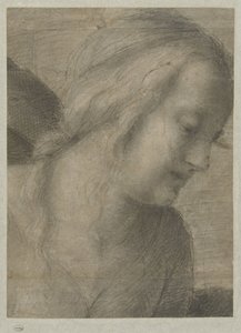 Huvudet av Maria, i en tillbedjan av Andrea del Sarto
