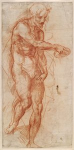 Saint John the Baptist Study, ca 1518 av Andrea del Sarto