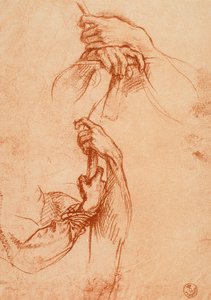 Studie av händer av Andrea del Sarto