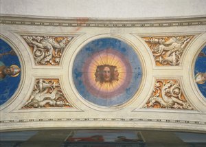 Treenigheten och de fyra helgonen (Trinità e quattro Santi), av Andrea D