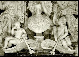 Detalj av kardinal Forteguerris gravmonument (marmor) (detalj av 434103) av Andrea del Verrocchio