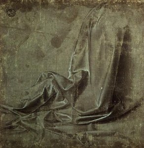 Draperistudie av Andrea del Verrocchio