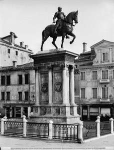 Ridstaty av condottiere Bartolomeo Colleoni (1400-75) (brons) (s/v foto) av Andrea del Verrocchio