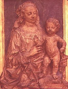 Madonna och barn (trä) av Andrea del Verrocchio