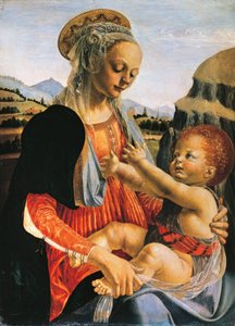Madonna och barn, cirka 1470, av Andrea del Verrocchio (1437-1488), Olja på trä, 75,5x54,8 cm