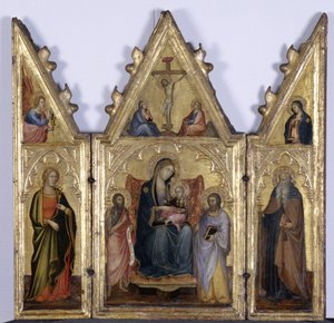 Triptyk med Madonna och barn, ca 1400 (tempera på trä)