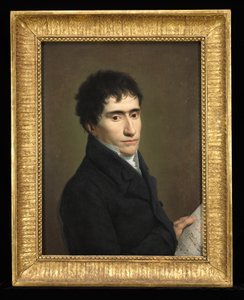 Porträtt av en musiker, ca 1800 (olja på trä) av Andrea the Elder Appiani