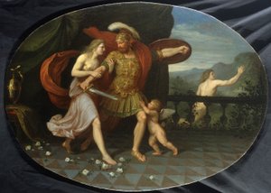 Mars vrede kontrolleras av Venus av Andrea the Elder Appiani