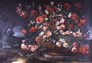 Stilleben av blommor