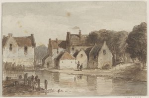 Hus på en kanal av Andreae (signed by artist)