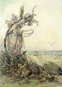 Juveler i tvätten (penna & bläck, wc, gouache på papper) av Andreas Duncan Carse