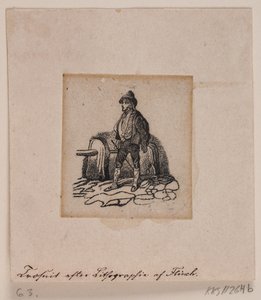 En hyrde (?) (efter litografi) av Andreas Flinch