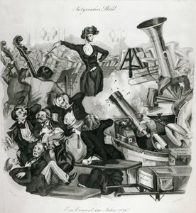 En konsert av Hector Berlioz (1803-69) 1846 (gravyr) av Andreas Geiger