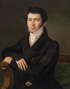 Porträtt av Gaspari Spontini (1774-1851), operakompositör och allmän musikchef i Berlin av Andreas Hall