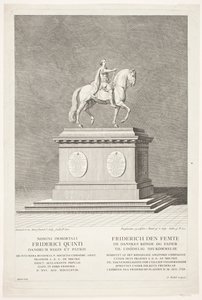 Ryttarstatyn av Frederik V på Amalienborgs slottstorg av Andreas Heckel