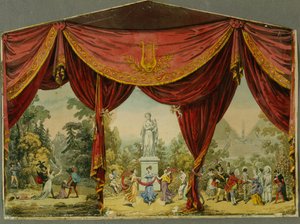 Skiss för ridån för Imperial Theatre i Sankt Petersburg, 1830-talet