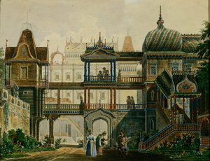 Scenografi för operan Askolds Grave av A. Verstovski, 1841