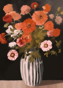 Elegant blomsterstilleben