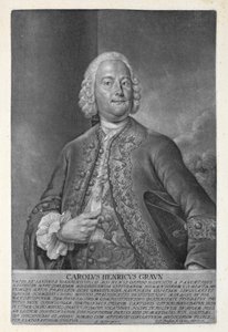 Carl Heinrich Graun (1703-59) graverad av Valentin Daniel Preissler (1717-65) 1752 (mezzotint) av Andreas Moller