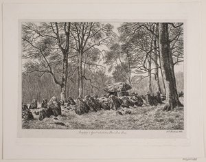 Langdysse vid Gunderslevholm skog av Andreas Peter Madsen