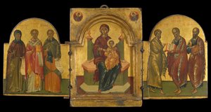Triptyk (äggtempera på panel) av Andreas Rico