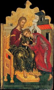 Kristus gav välsignelsen till evangelisten Johannes, ca. 1450