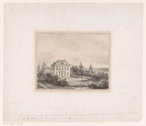 Herr Rutgers hus i Beek av Andreas Schelfhout