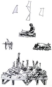 Tallrikarna från den andra boken av De Humani Corporis Fabrica av Andreas Vesalius