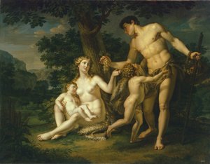 Adam och Eva med barn under ett träd, 1803 av Andrei Ivanovich Ivanov