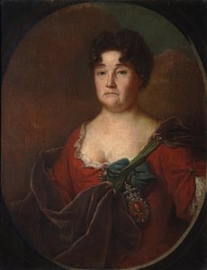 Porträtt av grevinnan Anastasia Petrovna Golitsyna 1665-1729, född Prozorovskaya, 1728 av Andrei Matveyevich Matveyev