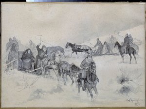 Martha Borletskaya (Au Marfa Posanixa Au Martha La Mairesse av Andrei Petrovich Ryabushkin