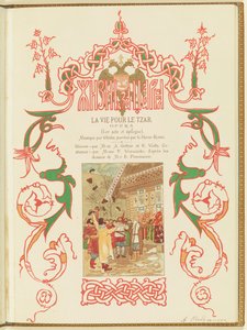 Program för operan Ett liv för tsaren av M. Glinka, 1896.