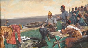 Gåvan, c. 1900. av Andrei Petrovich Ryabushkin