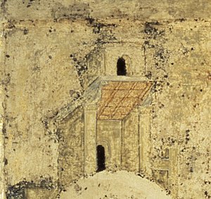 Detalj från Den heliga treenigheten, 1420-tal (tempera på panel) (detalj) (se 39517) av Andrei Rublev