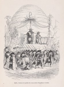 Efter, in kom kroppen av vakter beväpnade med fruktansvärda stick från Scener från P..., ca. 1837-47.