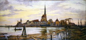 Rostock (akvarell på papper) av Andrew Brown Donaldson