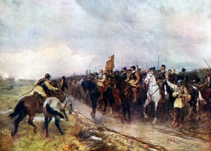 Oliver Cromwell och hans trupper i Dunbar Singing the 118th Psalm, 1926.