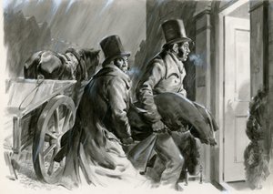 Burke and Hare Grave Robbers and Murders (gouache på papper) av Andrew Howat