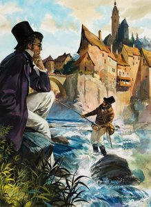 Schuberts Forellen (gouache på papper)