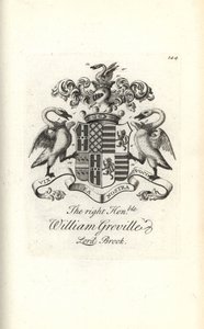 Vapensköld och vapen av höger ärade William Greville, 7:e Baron Brooke av Andrew Johnston