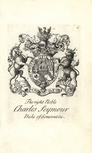 Vapensköld och vapen av den högra adelsmannen Charles Seymour, 6:e hertigen av Somerset av Andrew Johnston