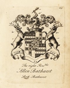 Vapensköld av den högra ärade Allen Bathurst, Lord Bathurst av Andrew Johnston