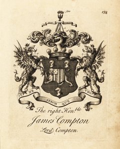 Vapensköld av den högra ärade James Compton, Lord Compton, 5:e greven av Northampton av Andrew Johnston