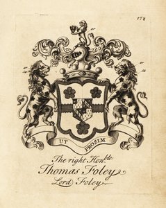 Vapensköld av högern ärade Thomas Foley, Lord Foley av Andrew Johnston