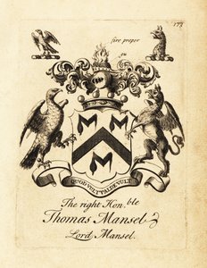 Vapensköld av högern ärade Thomas Mansel, Lord Mansel
