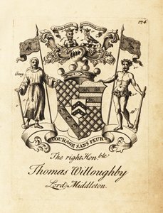 Vapensköld av högern Thomas Willoughby, Lord Middleton av Andrew Johnston